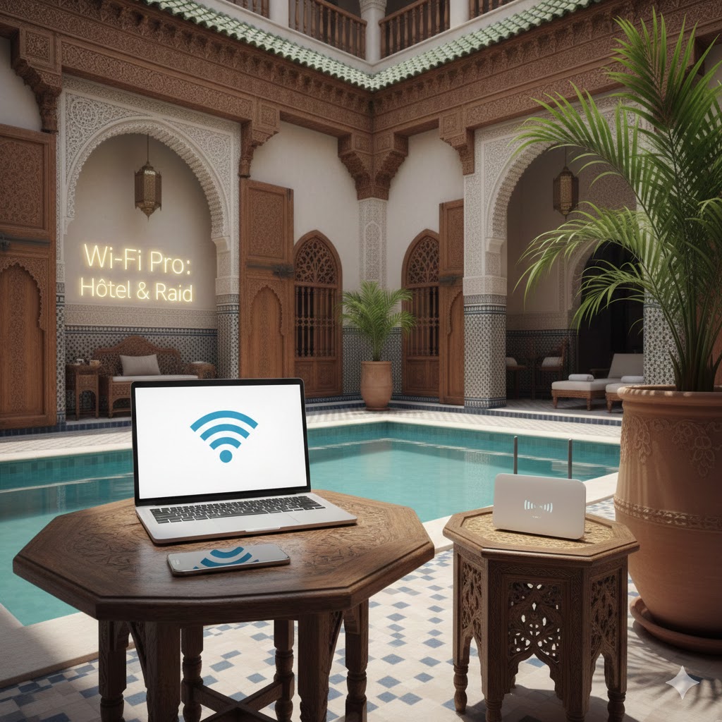 Wi‑Fi Hôtel et Riad au Maroc – Solutions Professionnelles pour Riad, Villa & Hôtel