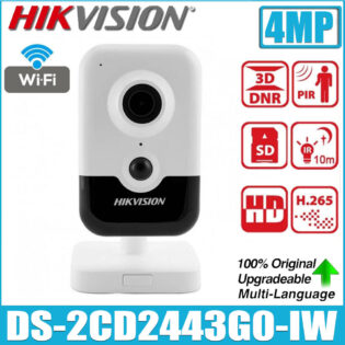 Caméra Hikvision WiFi DS-2CD2443G0-IW 4MP Cube Audio Bidirectionnel Maroc