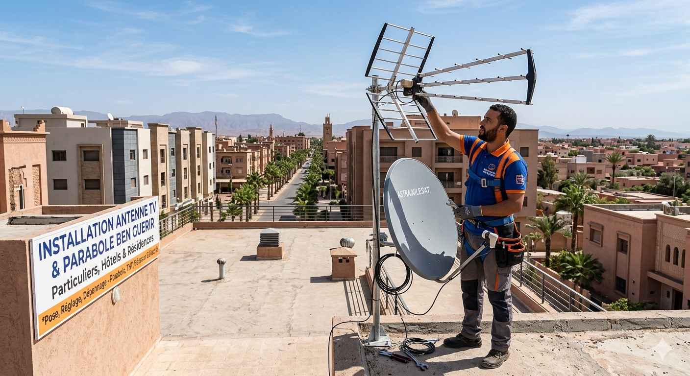 Installation Antenne TV & Parabole à Ben Guerir — Particuliers, Hôtels & Résidences